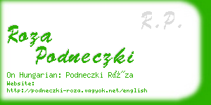 roza podneczki business card